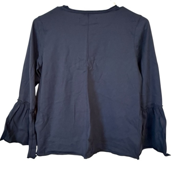 🌹Abercrombie and Fitch Blue Long Sleeve Bell Sleeve Top - Picture 2 of 4